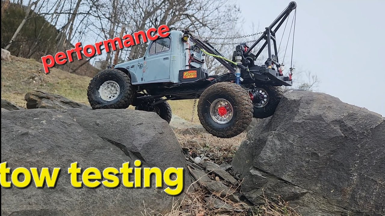 WILL THIS RC Tow Truck Crawler Tow ANYTHING! (Test injora winch ) #redcat #meus #injora