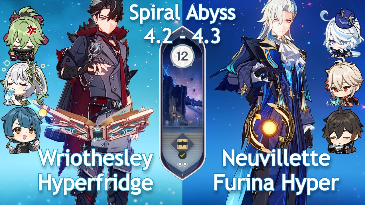 C1 Wriothesley Hyperfridge x C0 Neuvillette Furina Hyper - Abyss 4.2/4.3 | Floor 12 | Genshin Impact