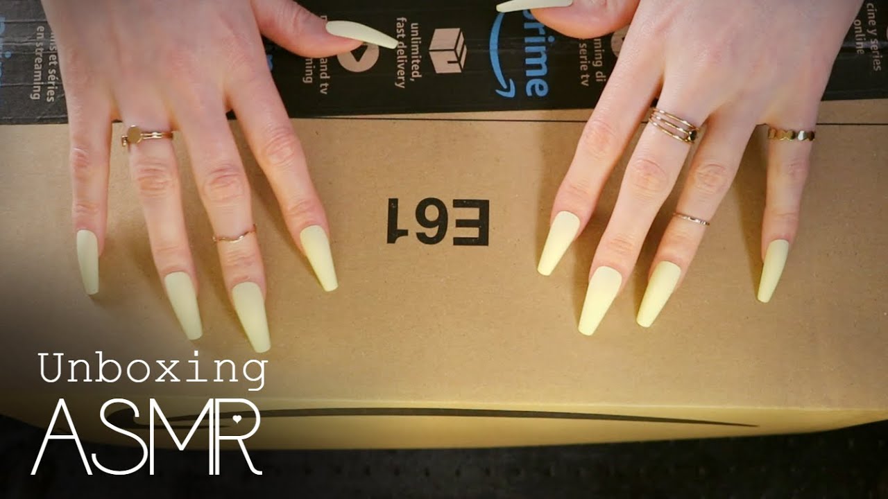 ASMR Amazon self-care Unboxing (🎧 soft spoken, sleepy cardboard sounds)
