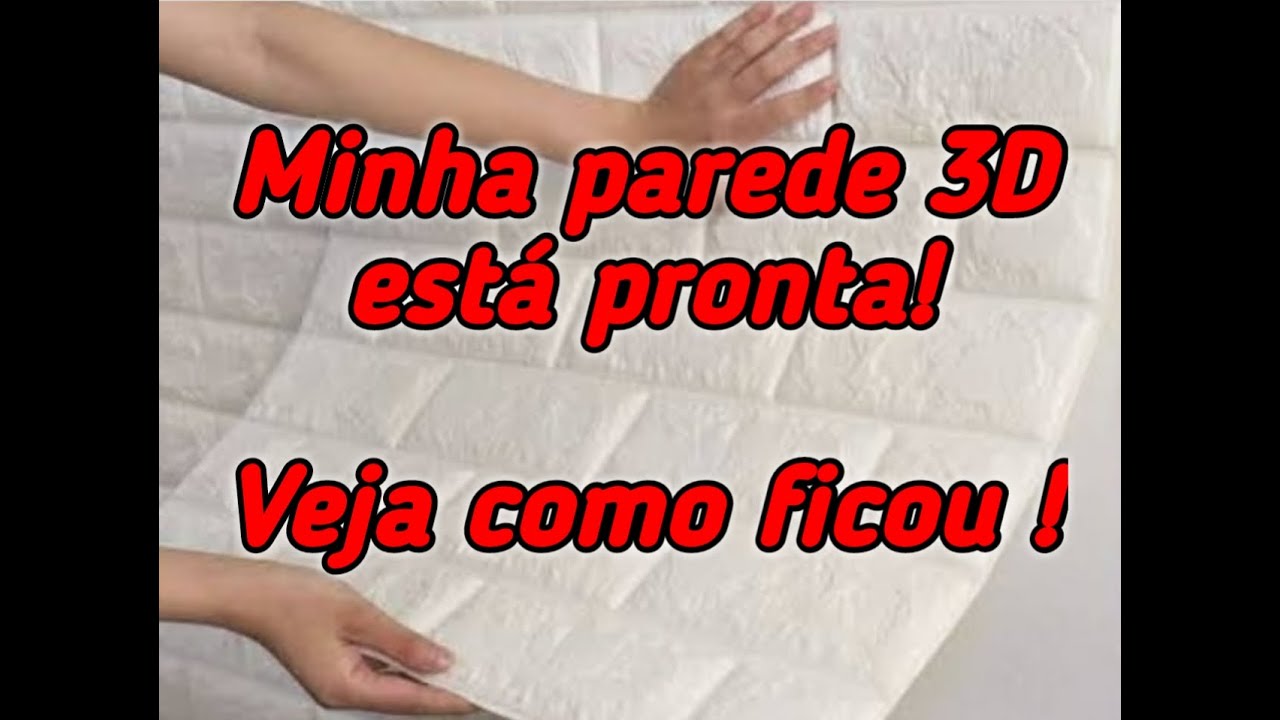 Parede de tijolinho 3D - completa.