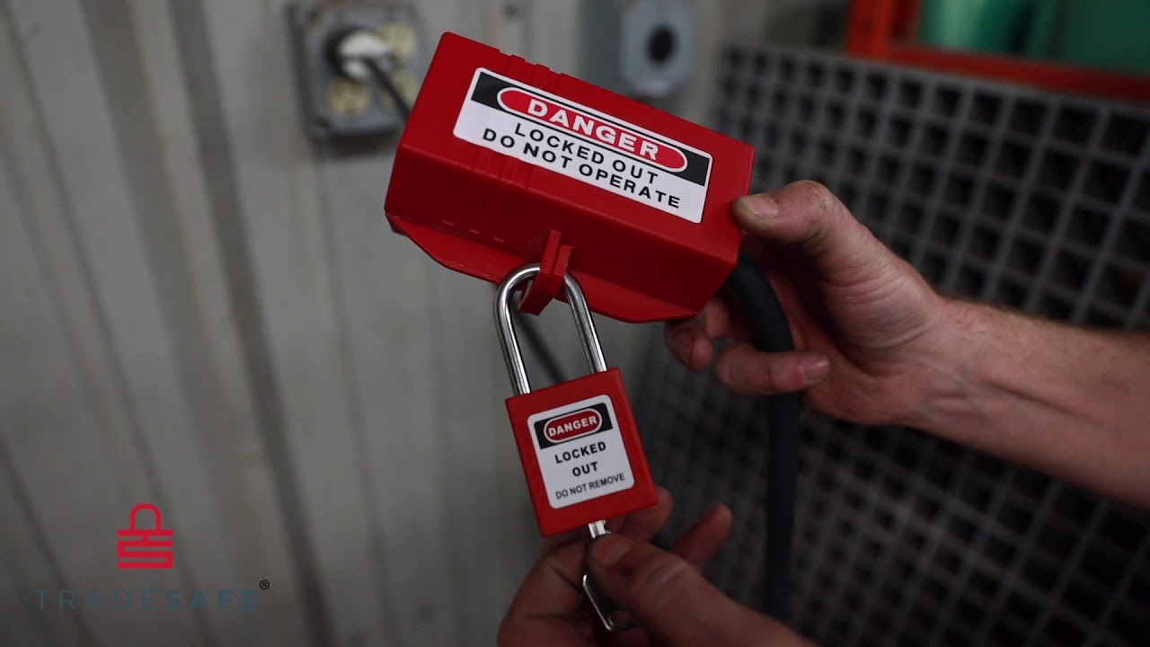 TRADESAFE Electrical Plug Lock Demonstration for Lockout Tagout