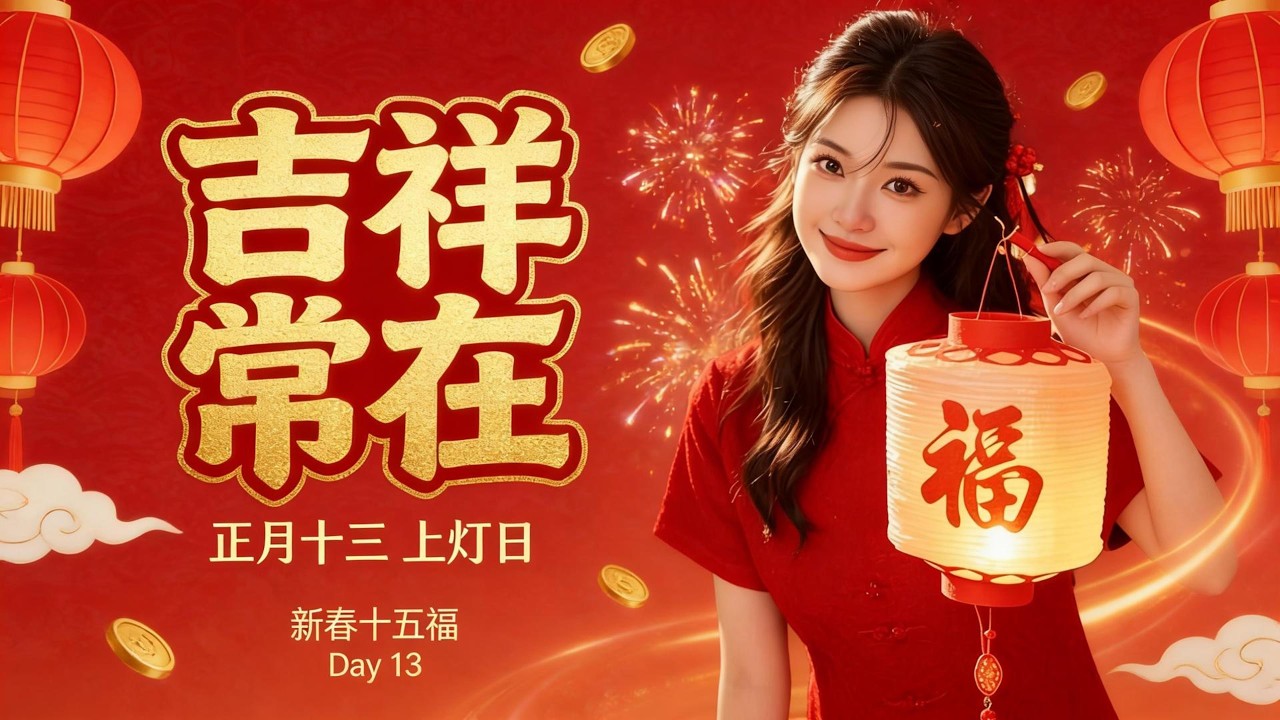 正月十三祝福歌 🎉 吉祥常在 好運連連｜新年賀歲歌曲 | 大年十三上燈日事事順心