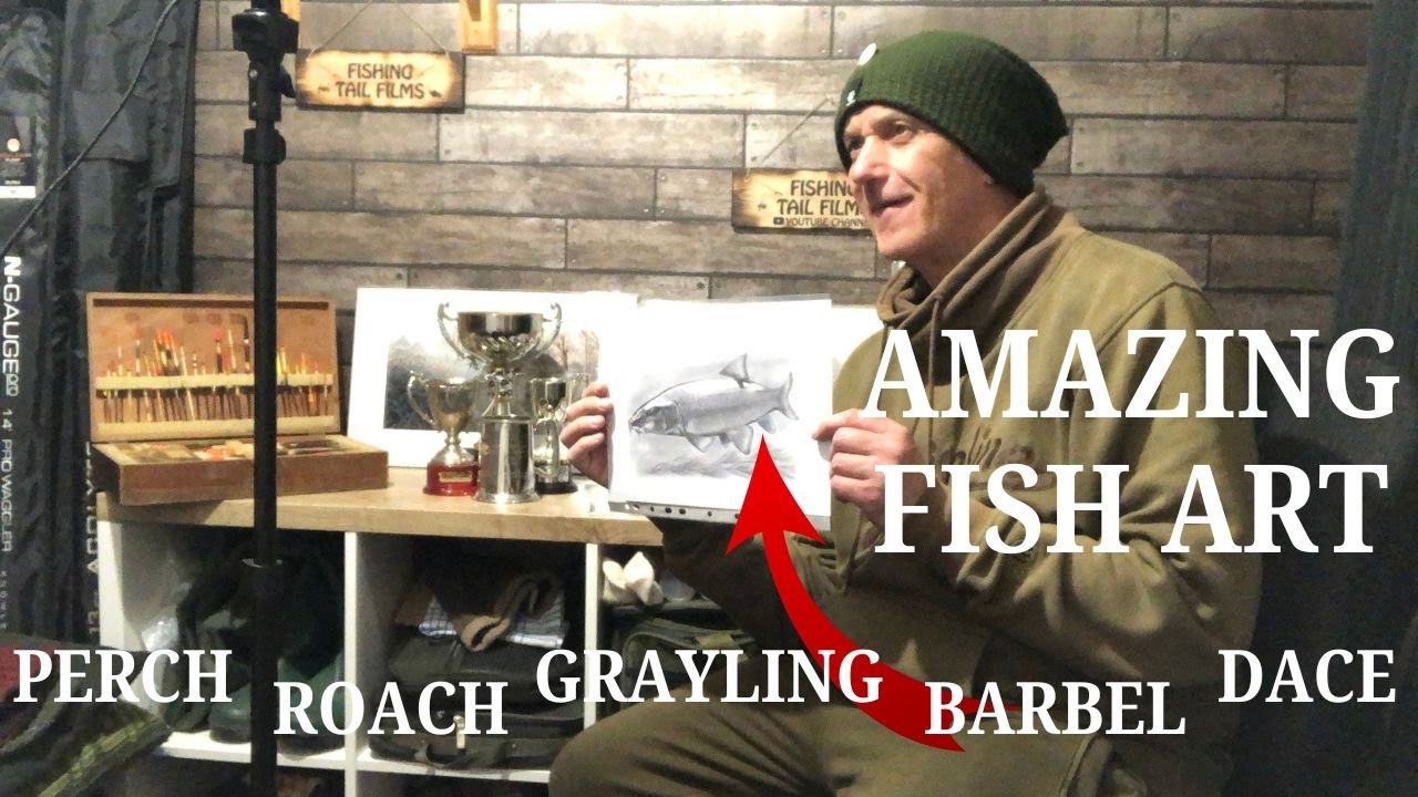 AMAZING FISH ART - Barbel Dace Roach Grayling Perch