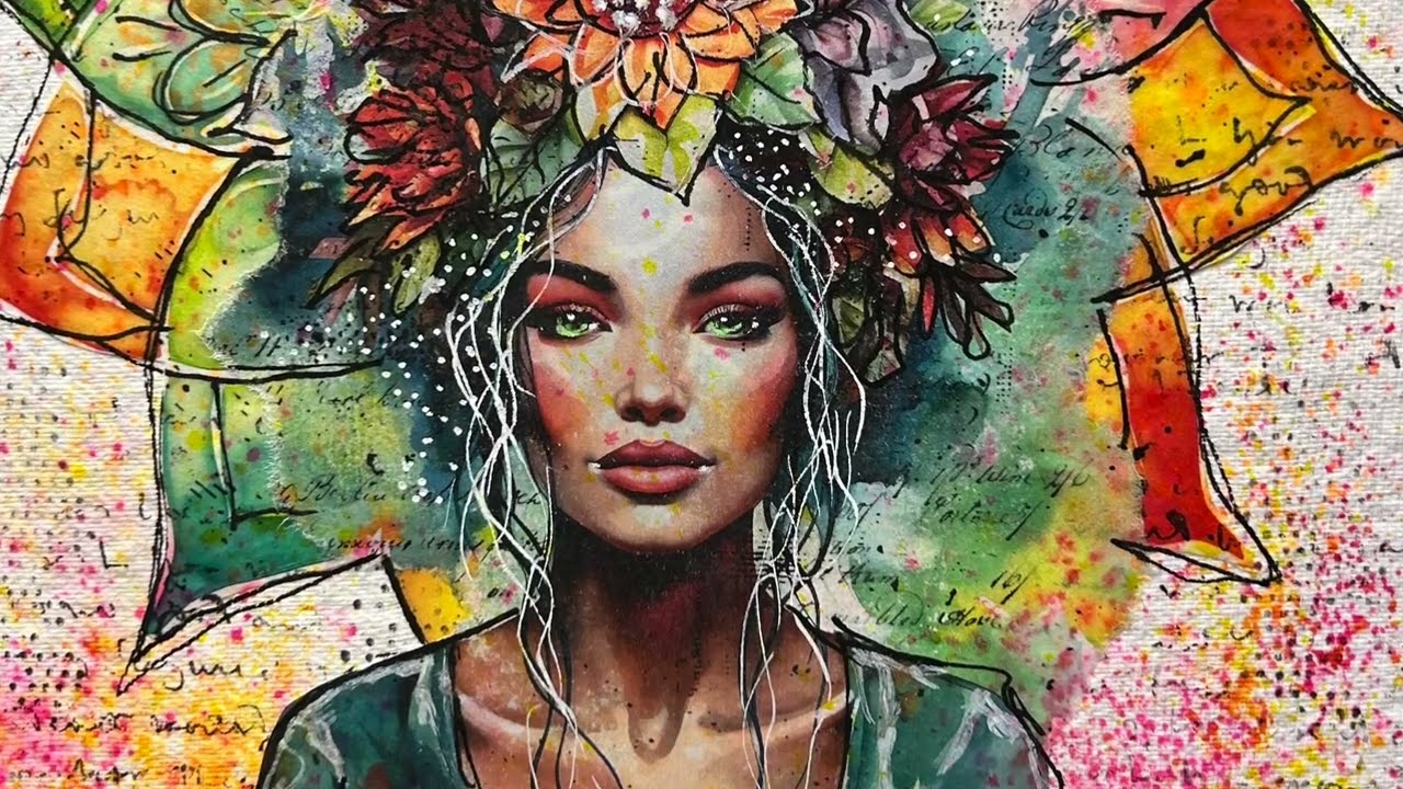 Rainbow inspiration using collage papers