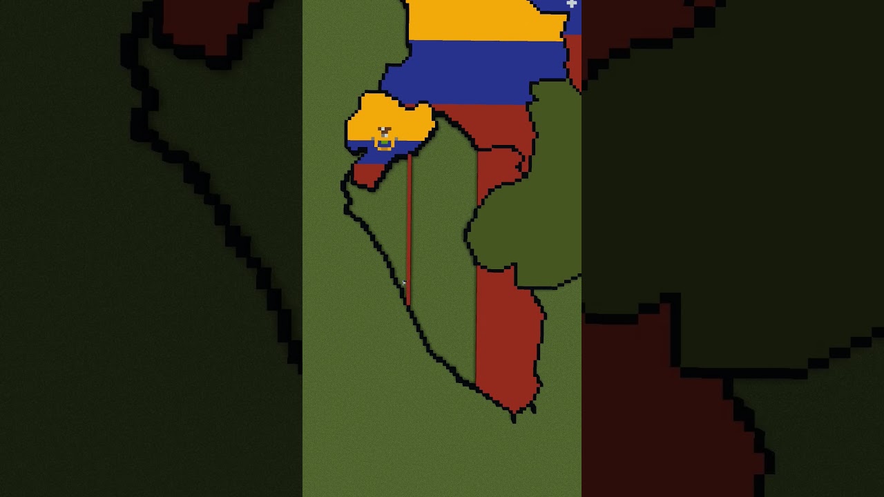 Small Scale South America #southamerica #america #maps #flags #minecraft