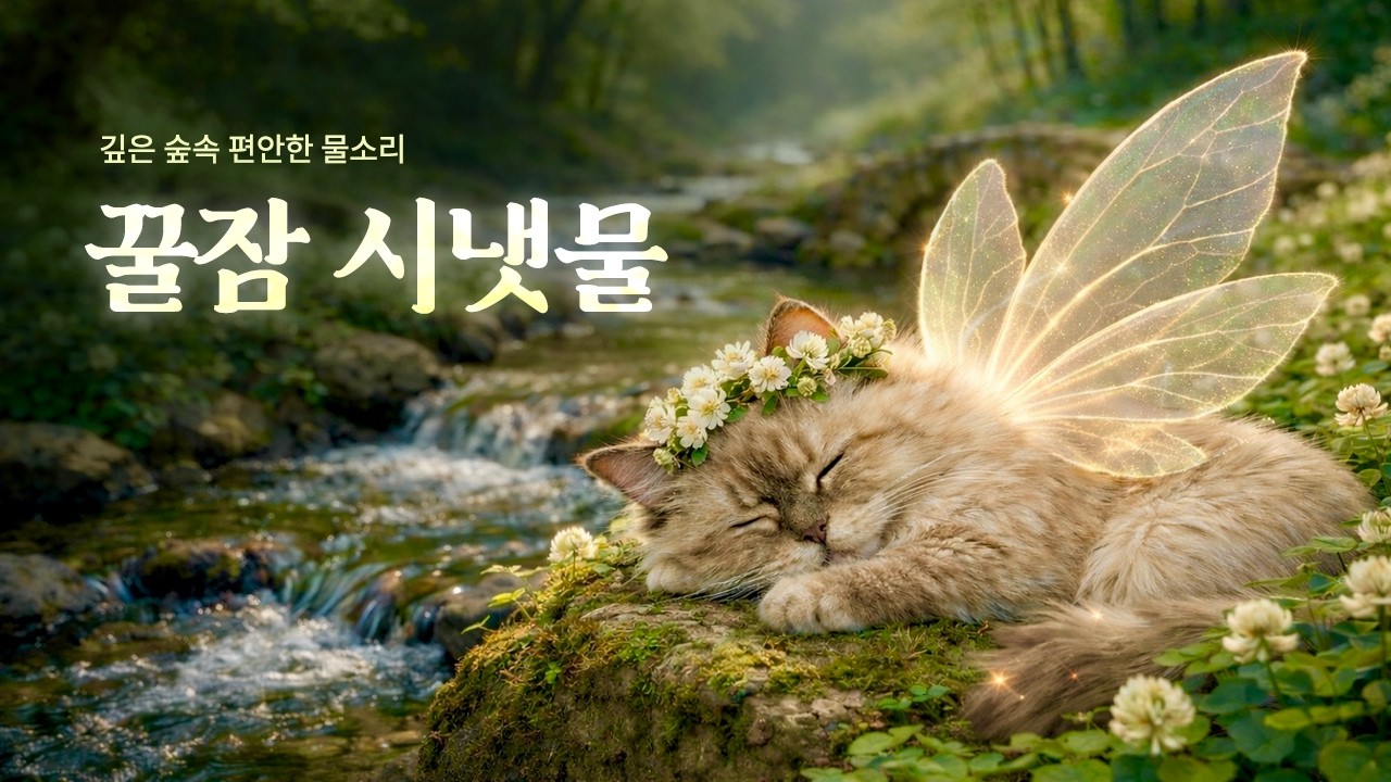 [ASMR] Ep.38 토끼풀 골짜기의 꿀잠 시냇물 🍀💧 | 깊은 숲속 편안한 물소리