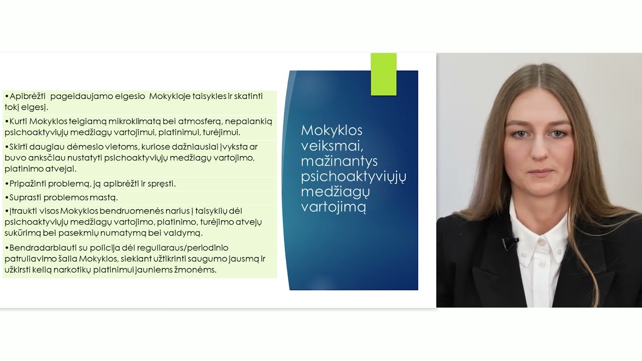 Psichoaktyviosios medžiagos ir mokykla: prevencijos ir intervencijos gairės