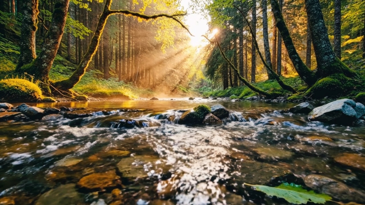 Soft Renewal Medicine Mist Over River Dawn for Mental Ease 🌤️