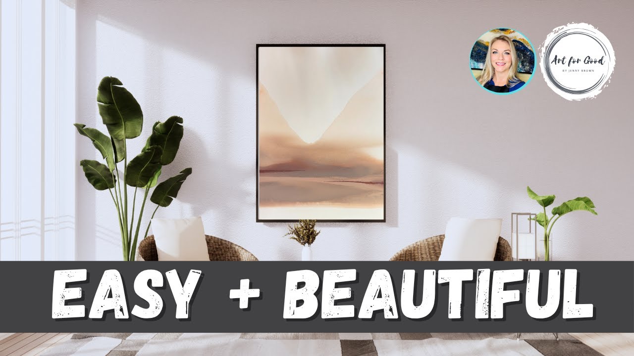 🌵 Create a Stunning Abstract Desert Landscape with Just Acrylic Ink and Water! 🎨✨