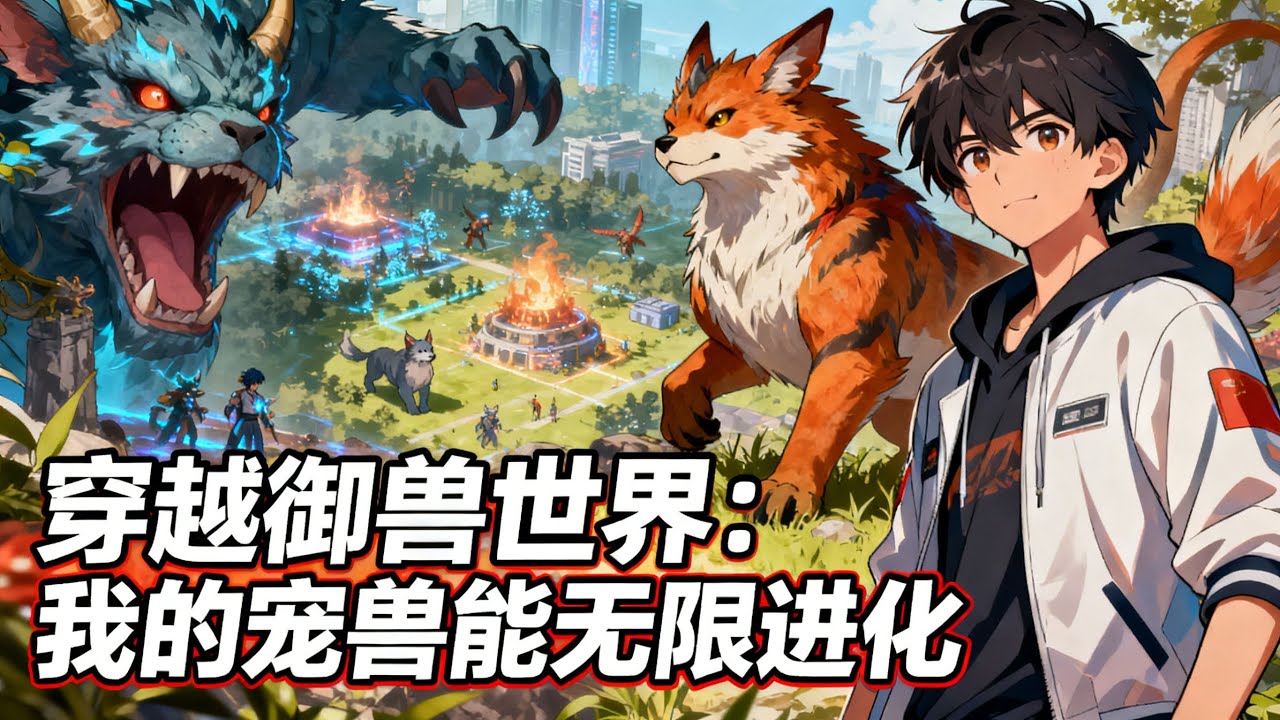 《穿越御獸世界：我的寵獸能無限進化》魂穿廢柴高中生，契約的寵獸連冰箱都不如，直到覺醒成就係統，發現每條進化路線都是神級，從此碾壓天驕成最強御獸師！#漫畫解說#小說推薦#爽文#異能#無敵流#小左說漫