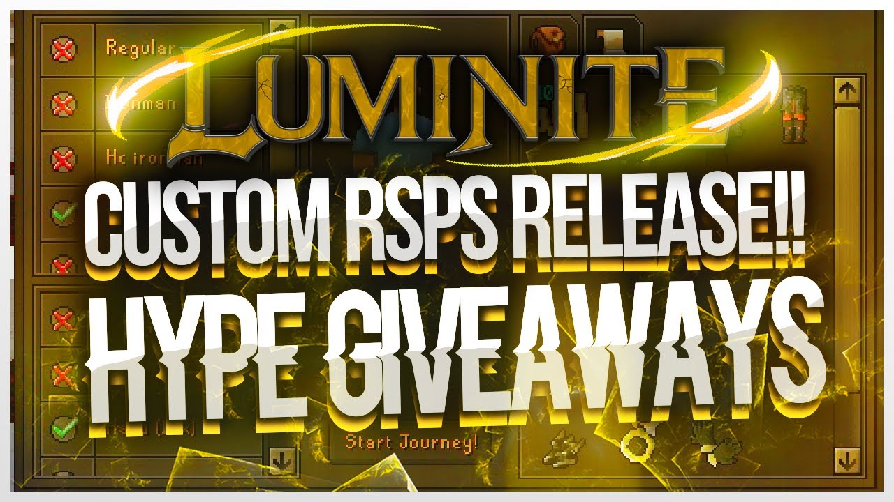 THIS BRAND NEW CUSTOM RSPS IS RELEASING NOW!! *FREE STUFF* (HUGE GIVEAWAYS) - Luminite RSPS