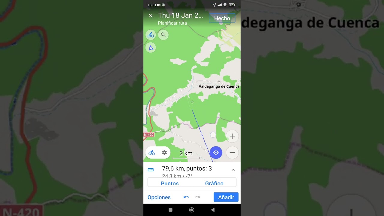 Crear ruta Off Road con OsmAnd eligiendo puntos de paso