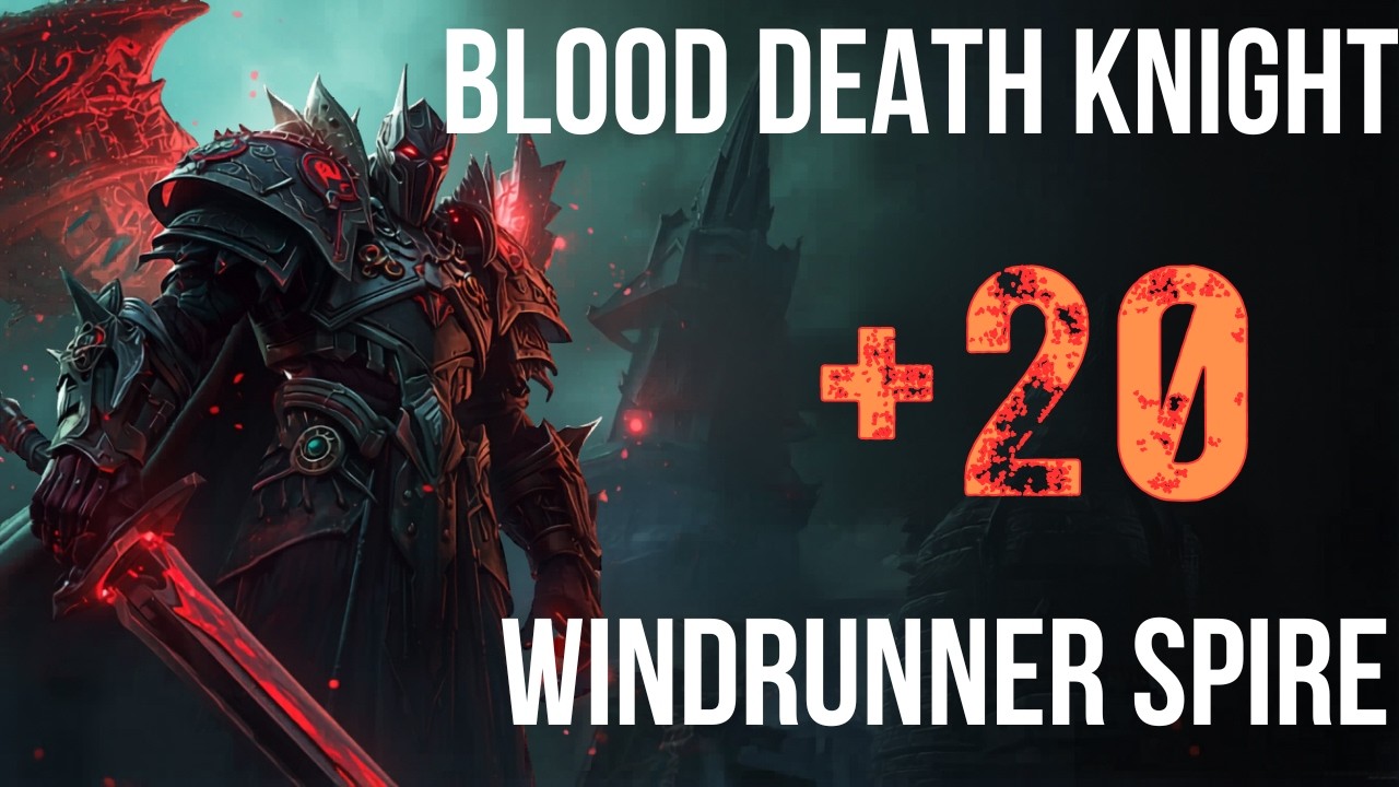 My First Timed +20 Windrunner Spire! Blood DK Tank Breakdown & Route Guide