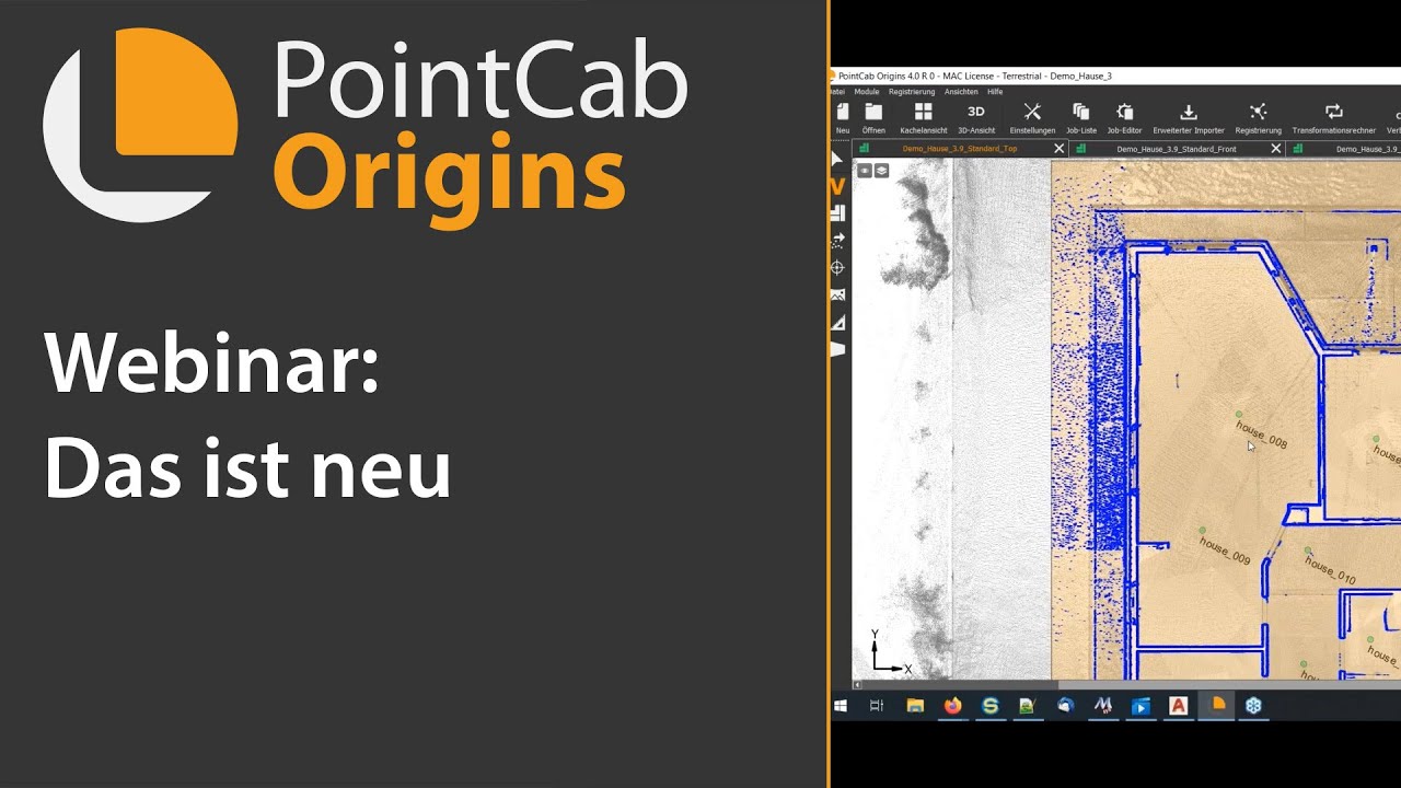 PointCab Origins 4.0 Webinar - Das ist neu in unserer Punktwolken-Software