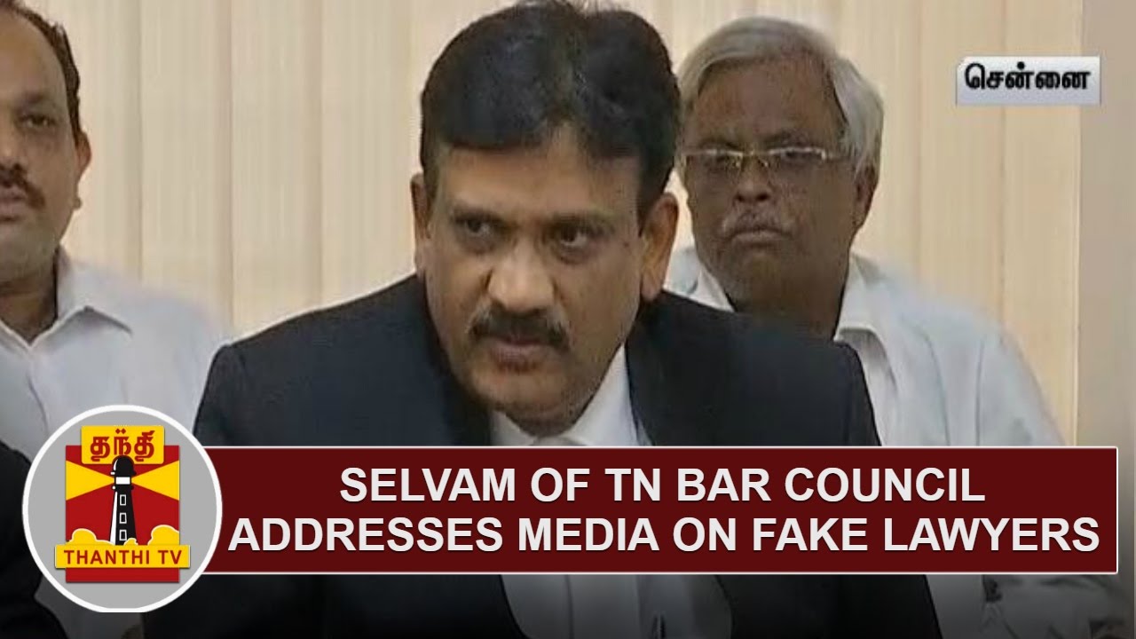 Selvam of TN Bar Council addresses Media on Fake Lawyers | Press Meet | Thanthi TV