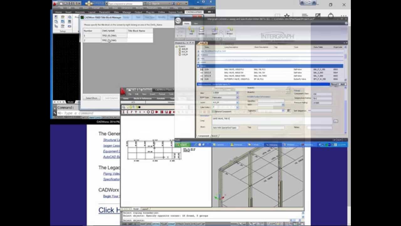 CADWorx Video Libraries