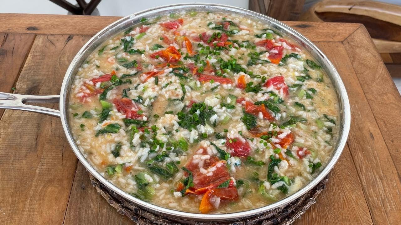 Como Fazer Risoto de Escarola com Tomate Seco | Delícias da Eleni