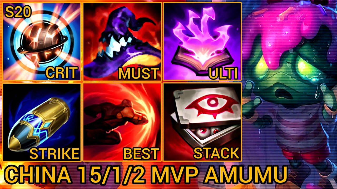 Amumu Mage Build Jungle MVP S Rating 15/1/2 - China Wild Rift New Meta Build & Runes By Tiarty