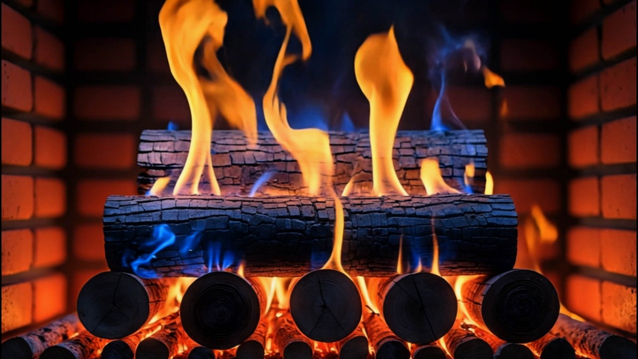 Fireplace 4K Relaxing Crackling Fire Sounds | Cozy Fire Ambience for Sleep & Relax