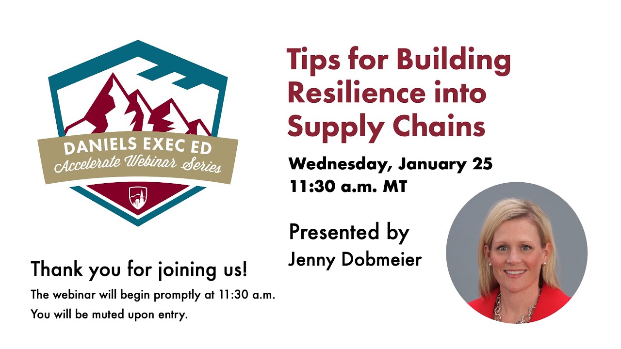 Accelerate Webinar Series: Tips for Building Resilience into Supply Chains