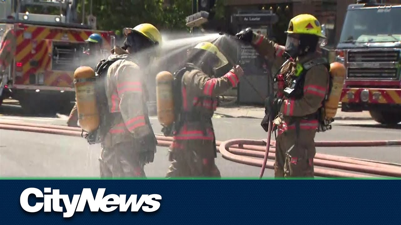 Firefighters battle blaze in Montreal’s Mile End amid heat wave