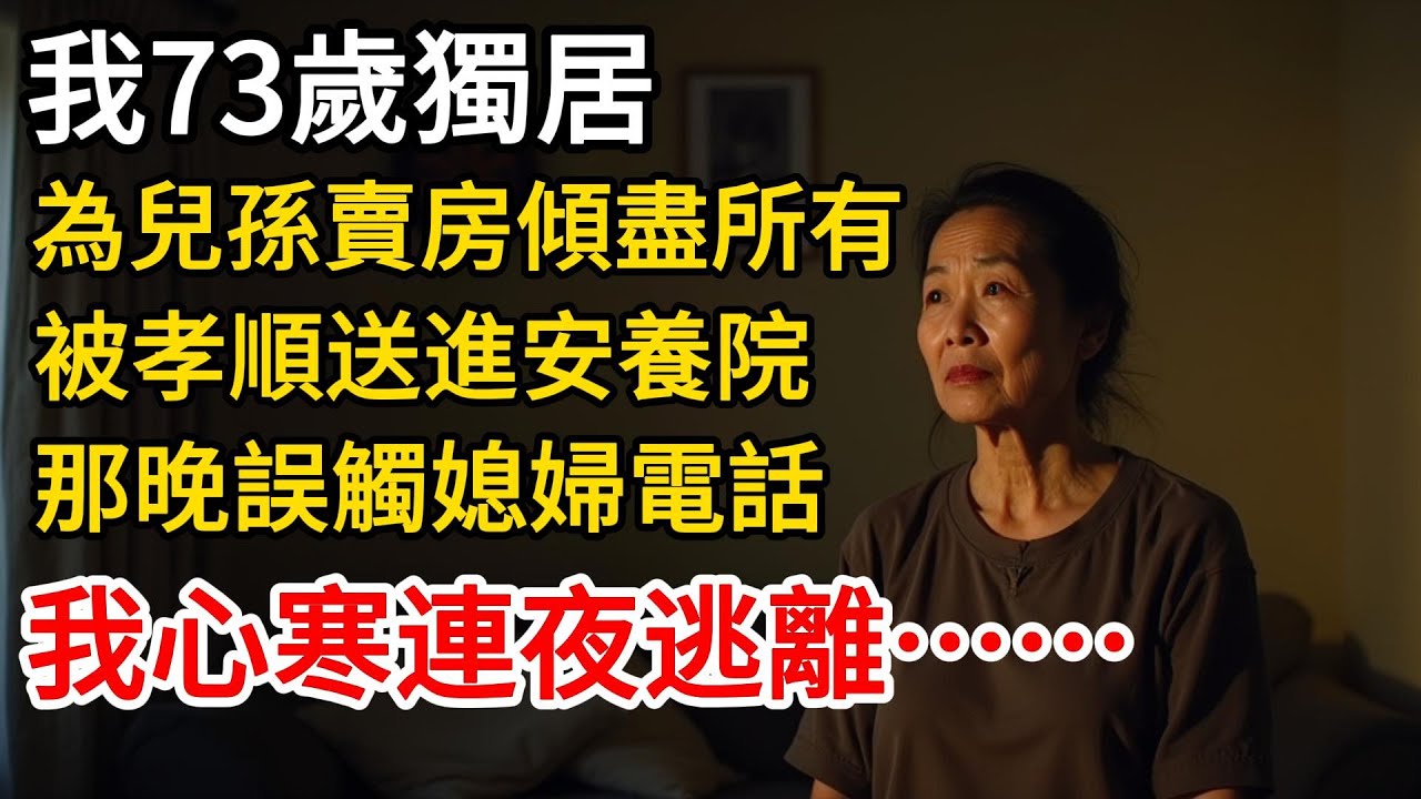 我73歲，老伴走後傾盡所有幫兒媳買房，卻被趕進安養院。當兒子跪地求我原諒，我只說了這句話，他的人生徹底變了！