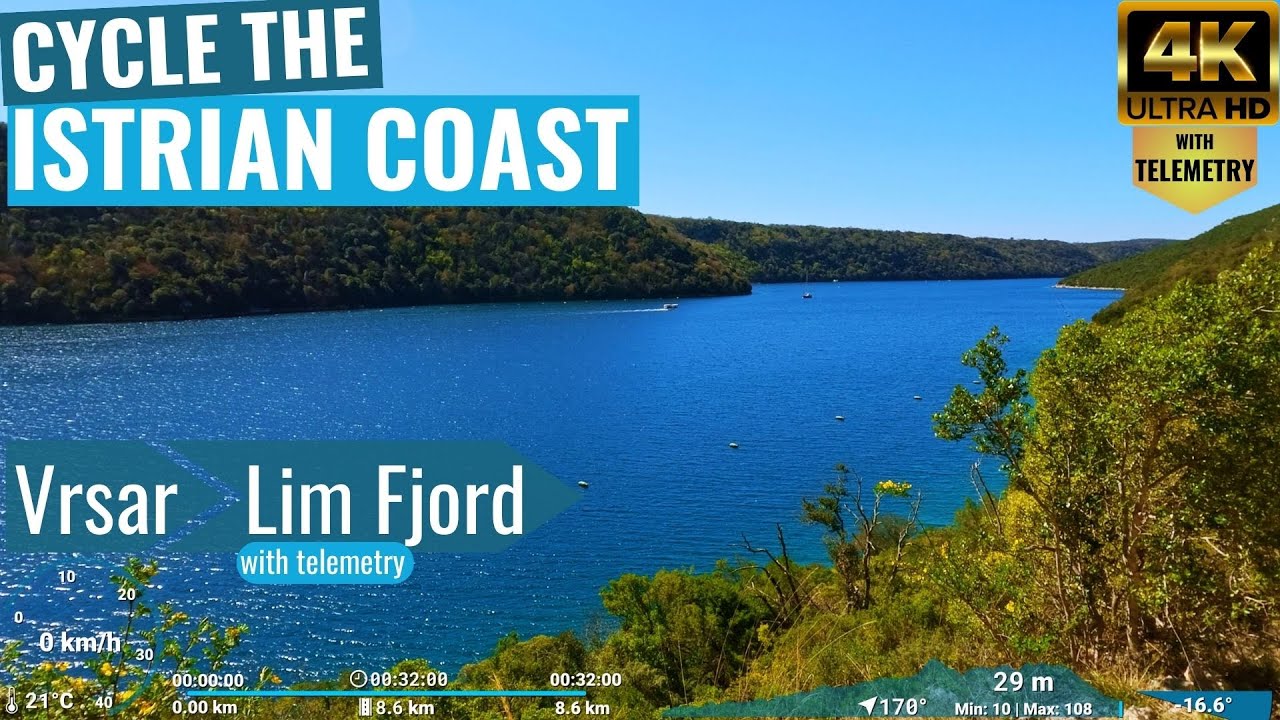 Vrsar to Lim Fjord: Istria, Croatia - Indoor Cycling Video with telemetry