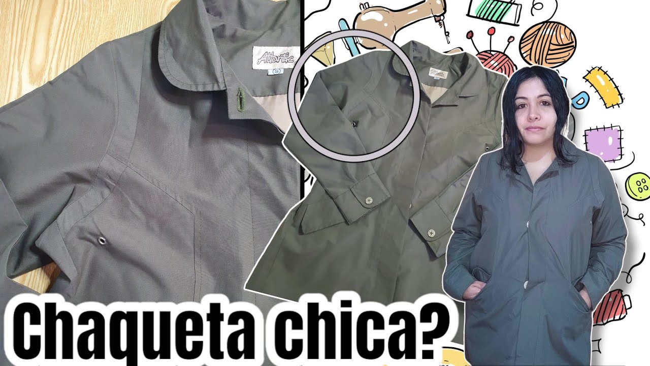 Agrandamos una chaqueta ( espalda- hombros - pecho)🧵