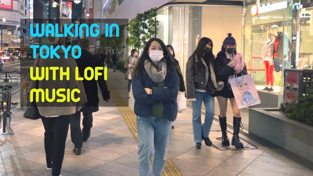 [ 4k ] Night walk in Japan, Tokyo with LoFi beats to sleep/chill to | Perspective 7