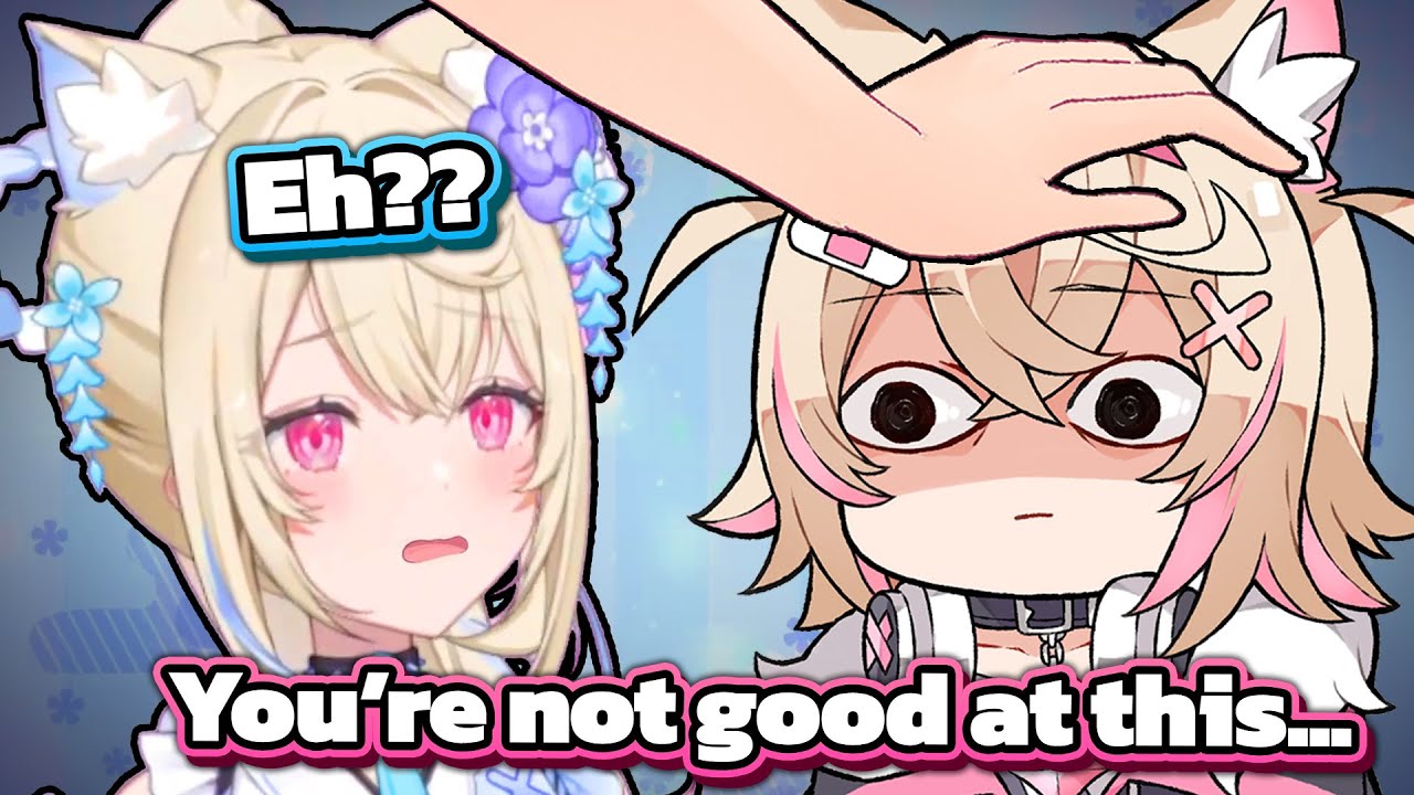 FuwaMoco tried to headpat each other IRL... it didn't end well