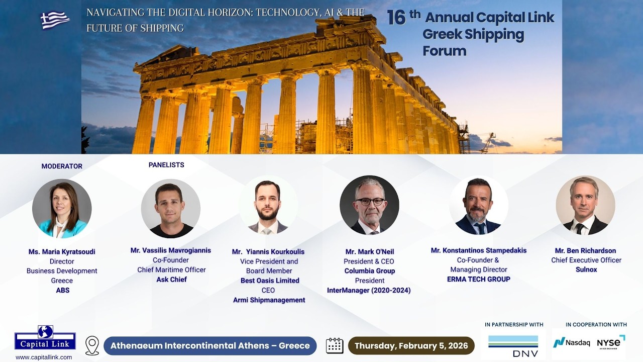 16th Annual Capital Link Greek Shipping Forum | Navigating the Digital Horizon