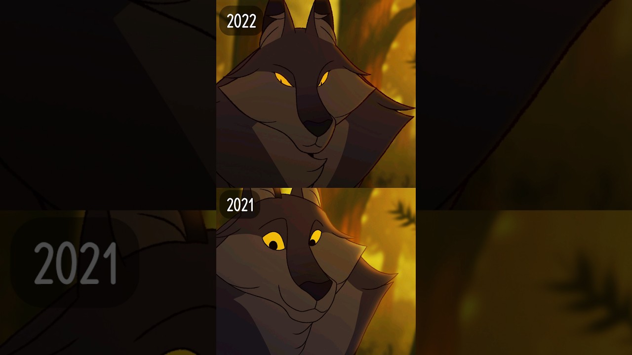 Animation Tests 2021 vs 2022 - CASSIE & THE WOLF #animation #cartoon #indieanimation #shorts
