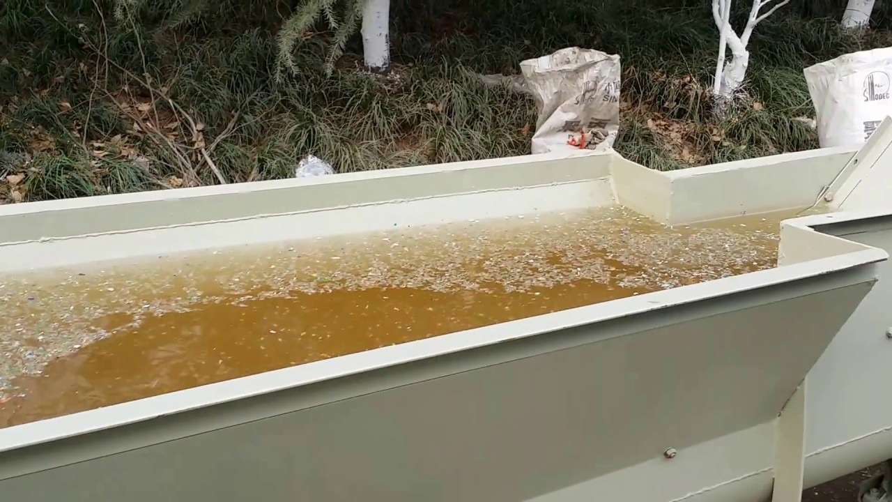 PET bottle crushing  hot washing and drying machine