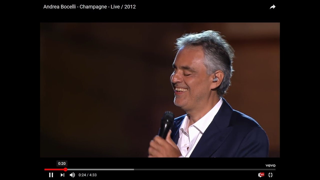 Bocelli : Champagne ! GR lyrics