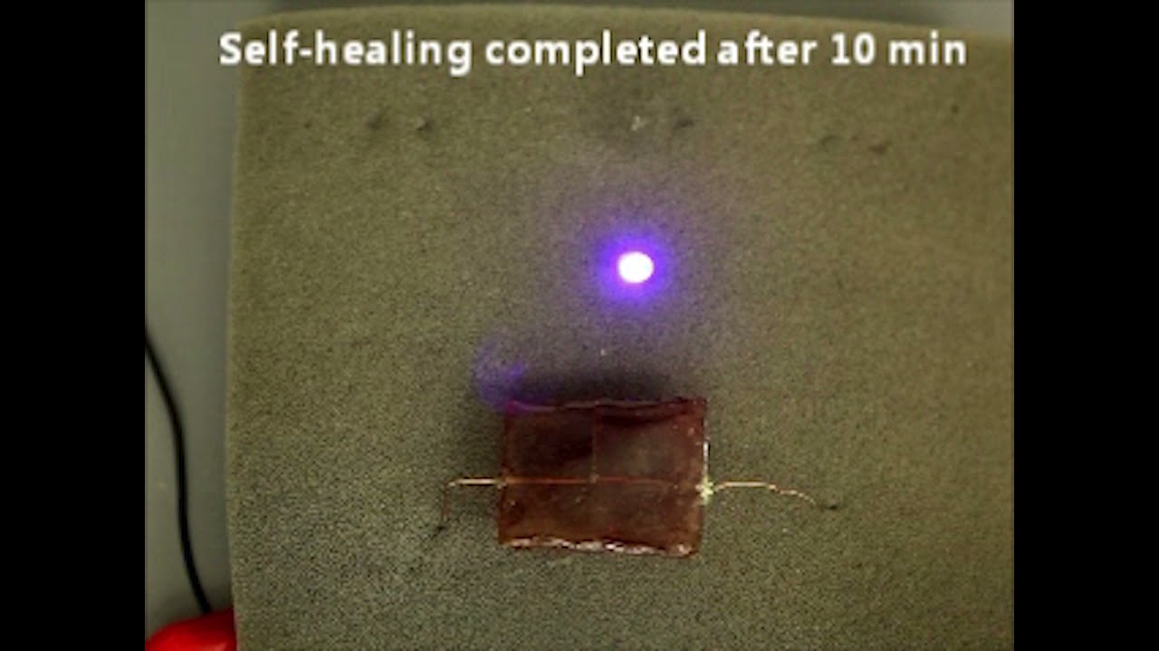 Stretchable and self-healing electronics