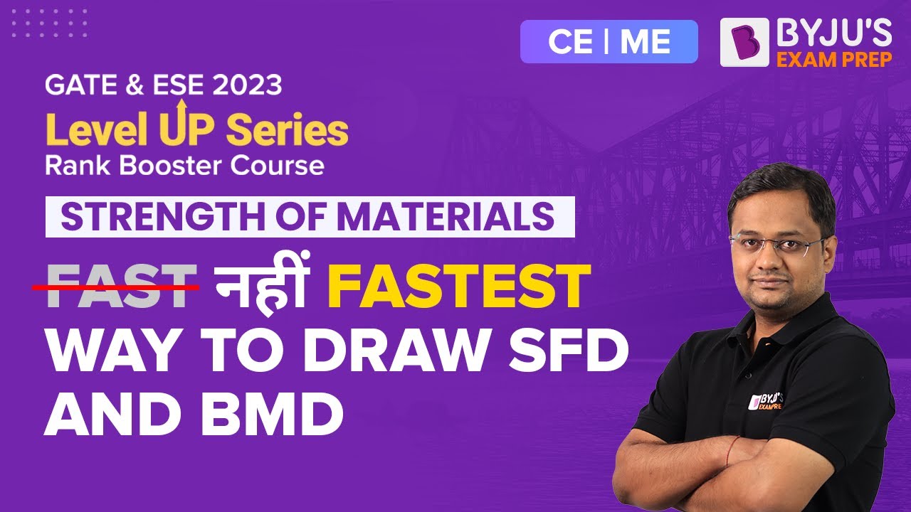How to Draw Shear Force (SFD) and Bending Moment Diagram (BMD) | SOM for GATE ME/CE 2023 Exam