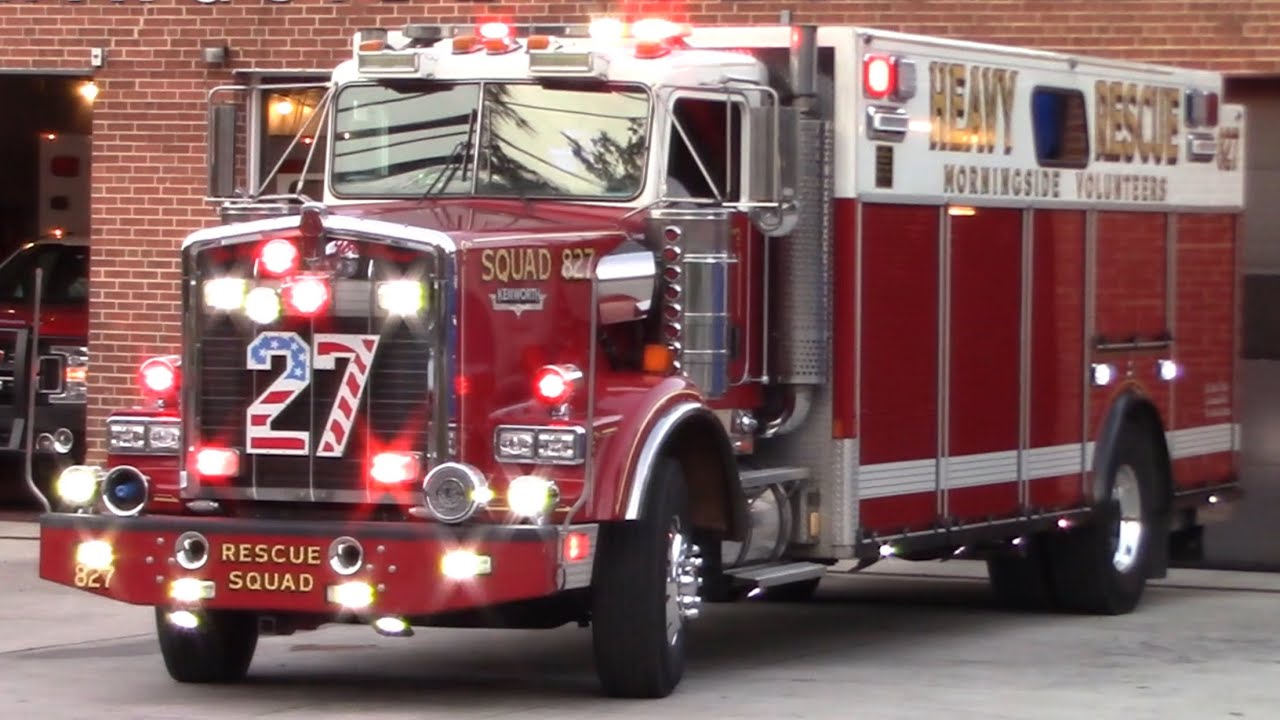 Morningside Volunteer Fire Department Rescue Squad 827 Responding