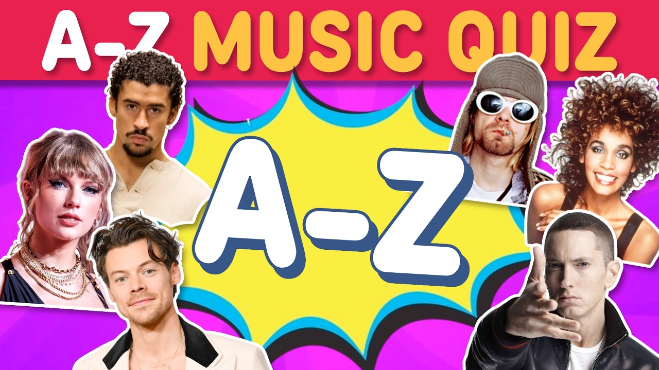 MUSIC QUIZ FROM A-Z 🎶 🤔 26 Music Questions | Music Quiz