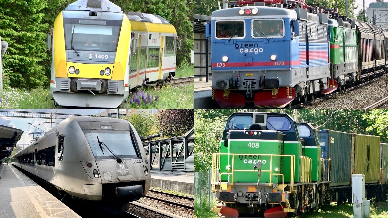 Svenska tåg som tutar del 3 / Compilation of train horns (Sweden) part 3