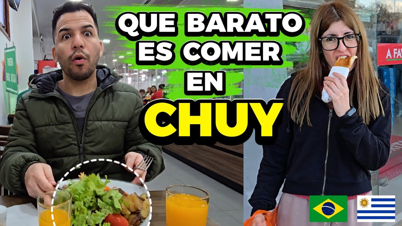 Es muy BARATO COMER en el CHUY,  COMIMOS en un ESPETO CORRIDO(buffet) Frontera Uruguay Brasil (3/3)