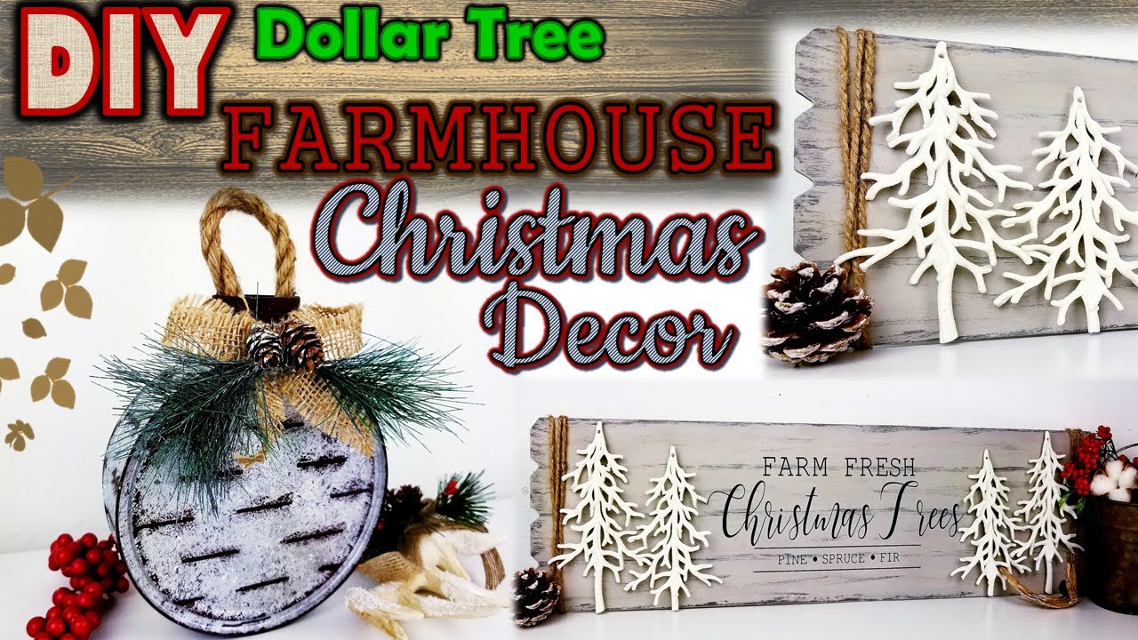 DOLLAR TREE DIY | FARMHOUSE CHRISTMAS DECOR  |  SLOTTED GALVANIZED ORNAMETS