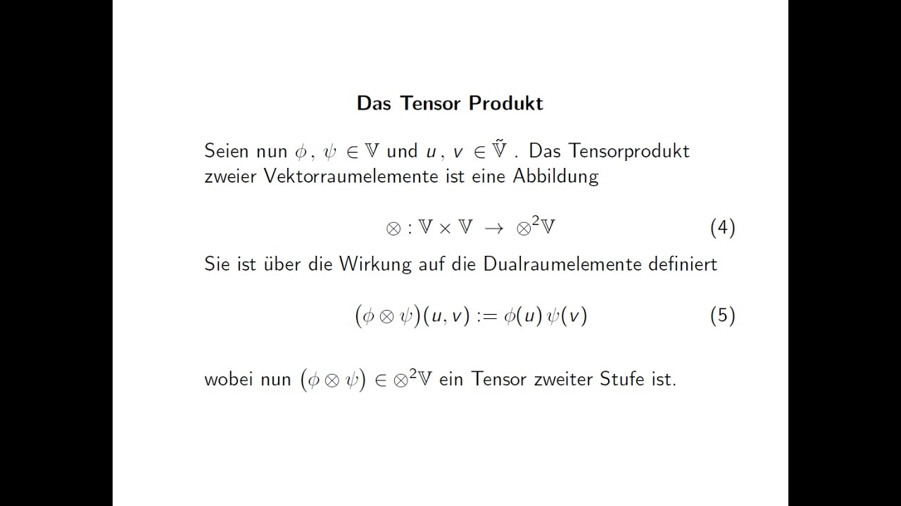 Tensoren und Vektorfelder
