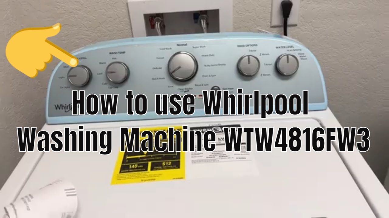 Как пользоваться стиральной машиной Whirlpool WTW4816FW3 / Первая стирка с использованием стираль...
