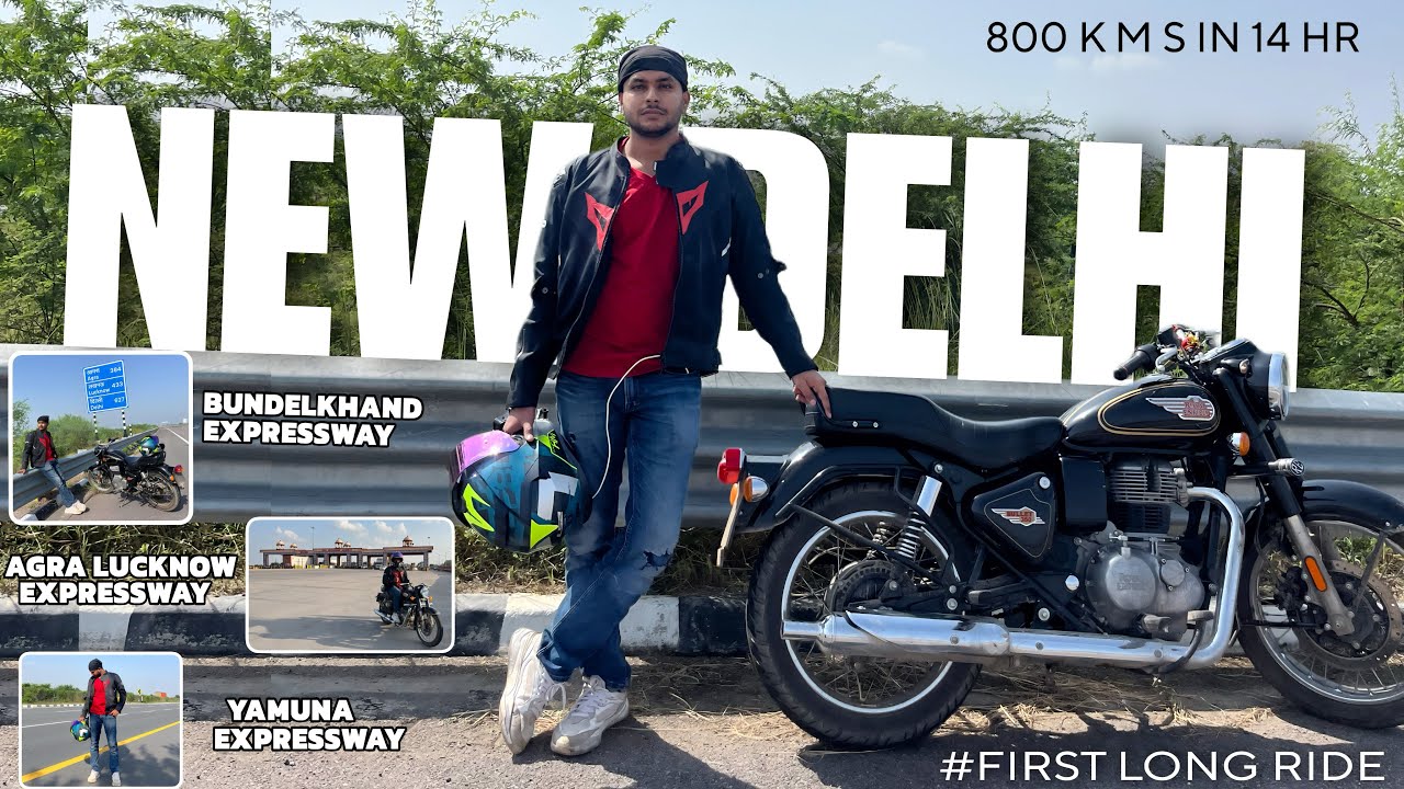 800 KM Ride to Delhi on Royal Enfield 🛣️ | Bundelkhand to Yamuna Expressway | My First Long Ride 🇮🇳