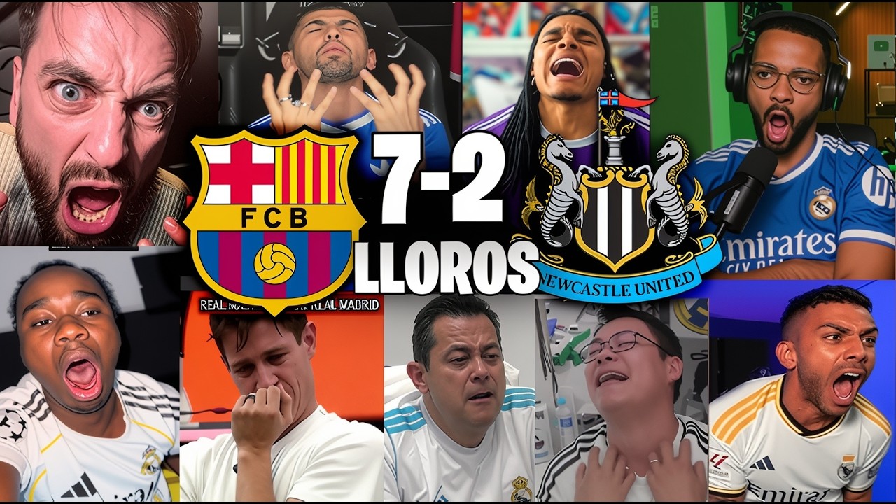 REACCIONES Y LLOROS MADRIDISTAS AL BARCELONA 7-2 NEWCASTLE