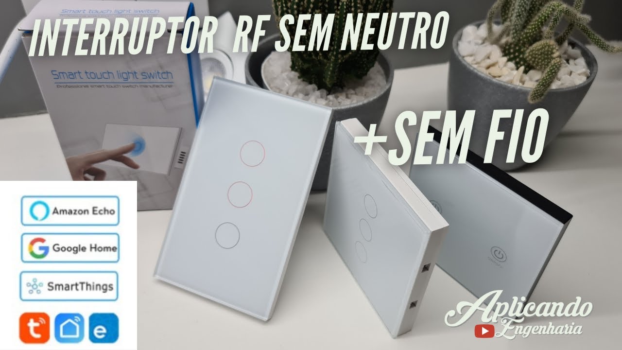 🔴 Como Instalar Interruptor Inteligente Tuya Sem Neutro por RF | ALEXA  e Google HOME