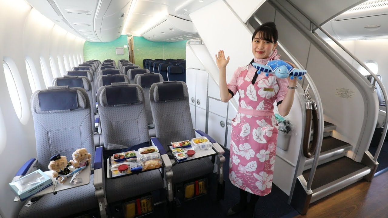 ＡＮＡがエアバスＡ３８０の機内を公開