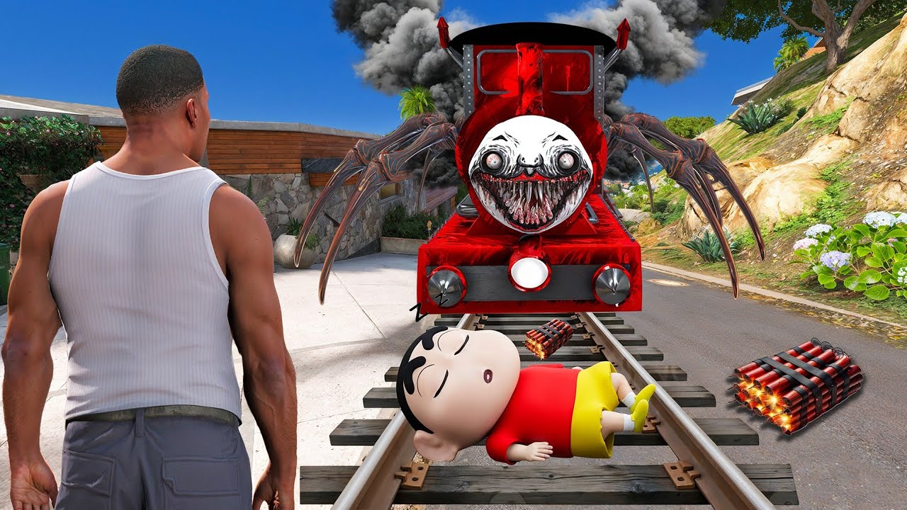 GTA 5 : Franklin কি পারবে Shinchan কে ভুতুড়ে ট্রেনের হাত থেকে বাঁচাতে 😱 | GTA 5 Bangla Gameplay 