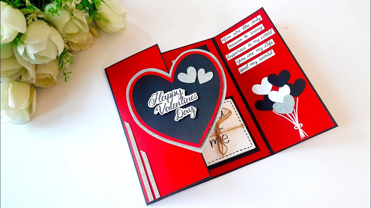 DIY-Valentine's Day Greeting Card for Boyfriend | Handmade Card for Valentine's Day | Tutorial
