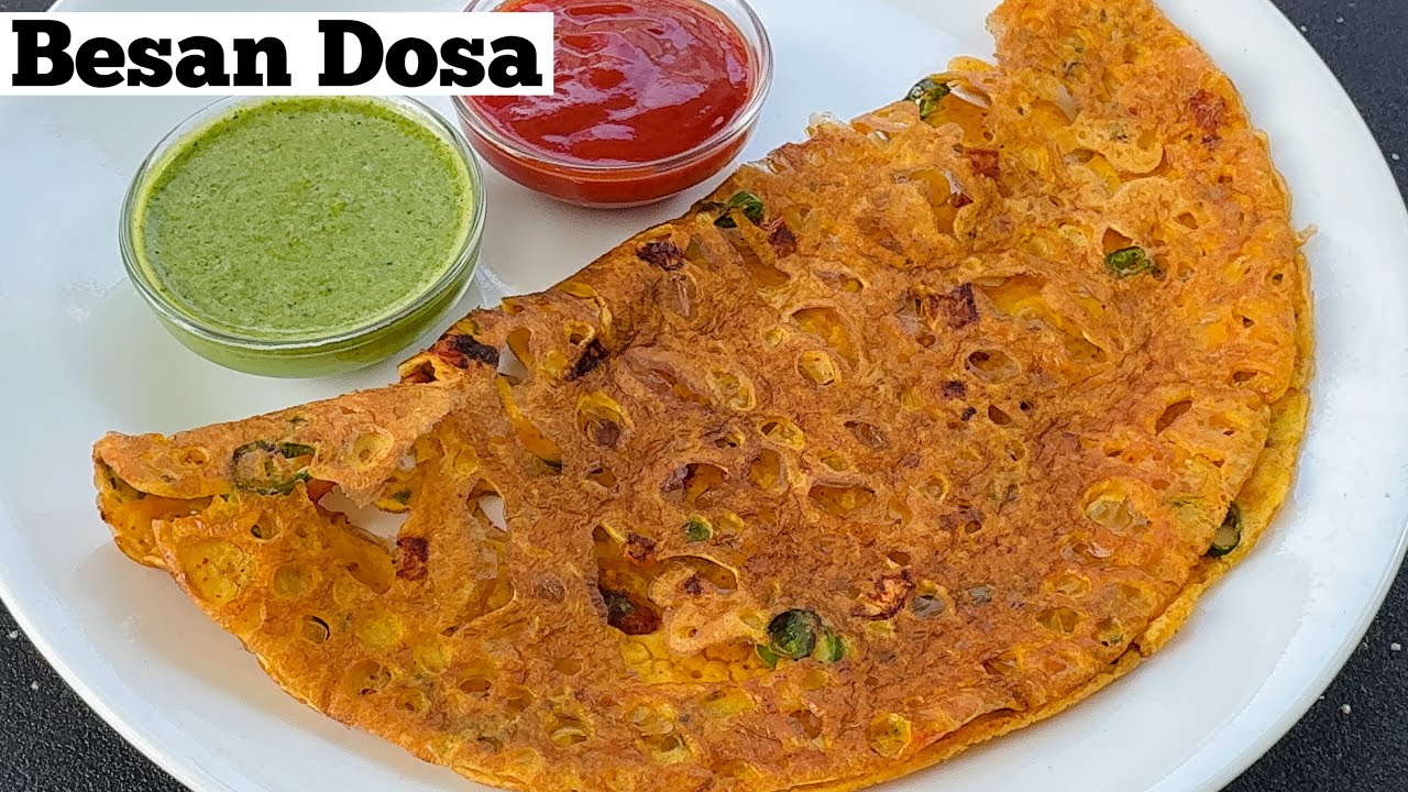 सिर्फ़ पानी मैं घोलो 5 Min मैं बनालो कुरकुरा डोसा | Besan Dosa Recipe | Instant Besan Ka Nasta